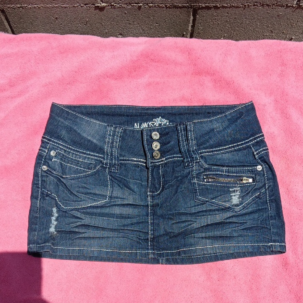 Almost Famous Dark Blue Denim Skirt
